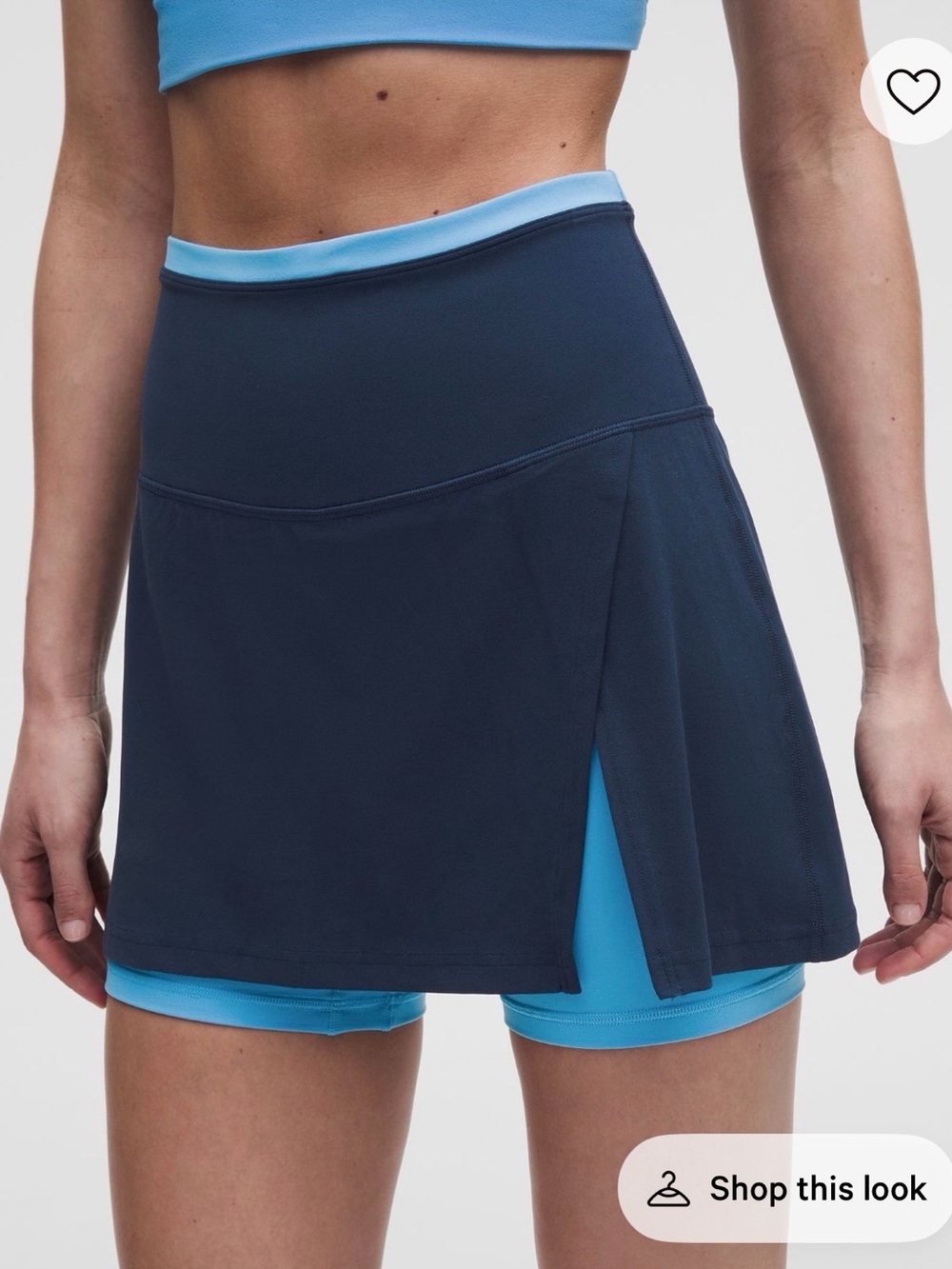 NEW lululemon Align Side-Slit Skirt Trim Club Blue Ocean Wave size 2